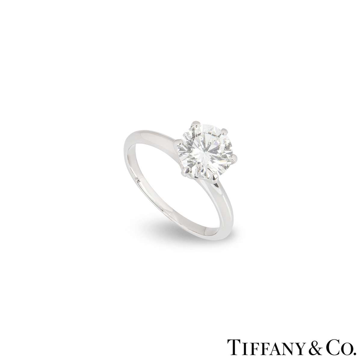 Tiffany & Co. Platinum Diamond Setting Ring 1.69ct I/VVS2 | Rich Diamonds